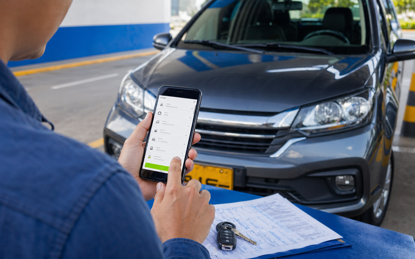 Celular y documentos para solicitar Certificar por placa