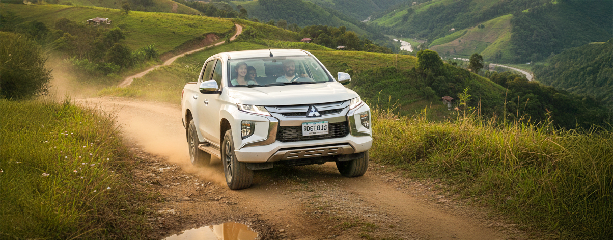 Mitsubishi camioneta en Colombia ideal para comprar carro por su potencia y capacidad en terrenos difíciles