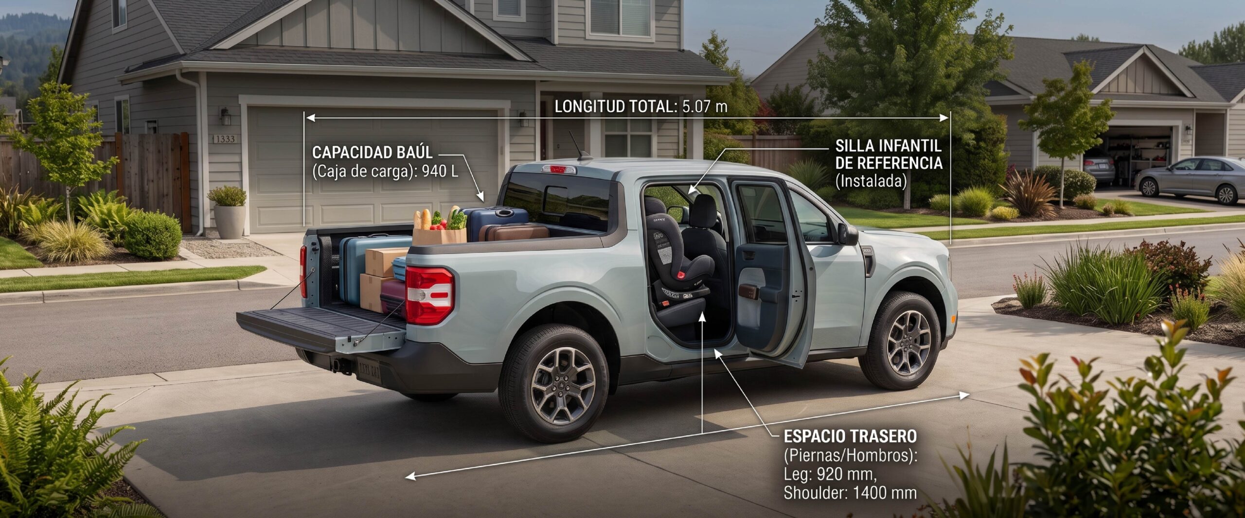 Cómo comparar medidas reales de una camioneta pequeña usada para ciudad.