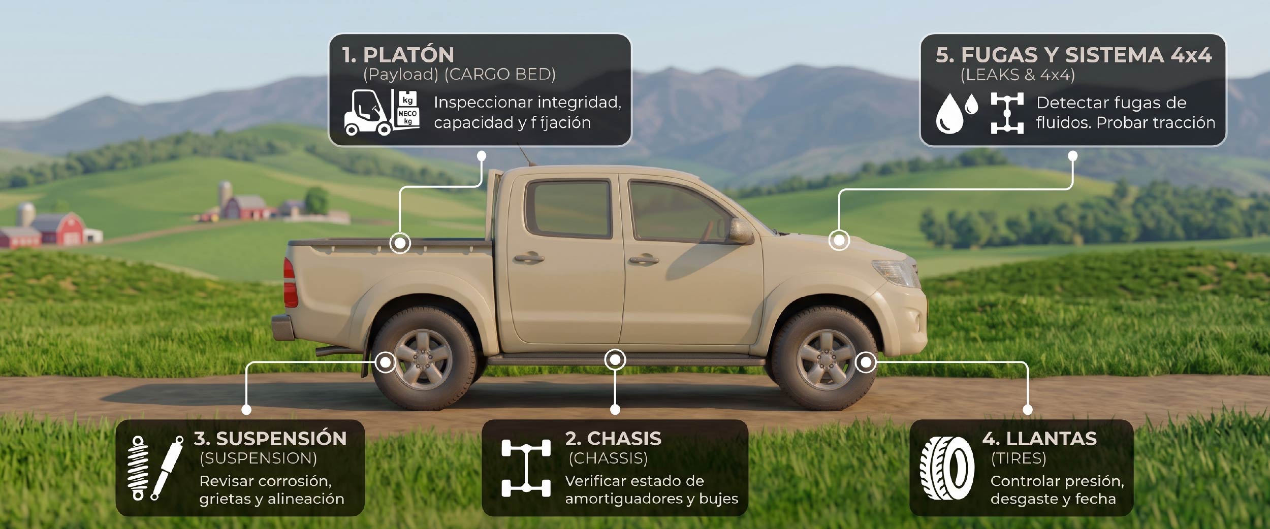 Qué revisar en una pick-up usada antes de comprarla en Colombia.

