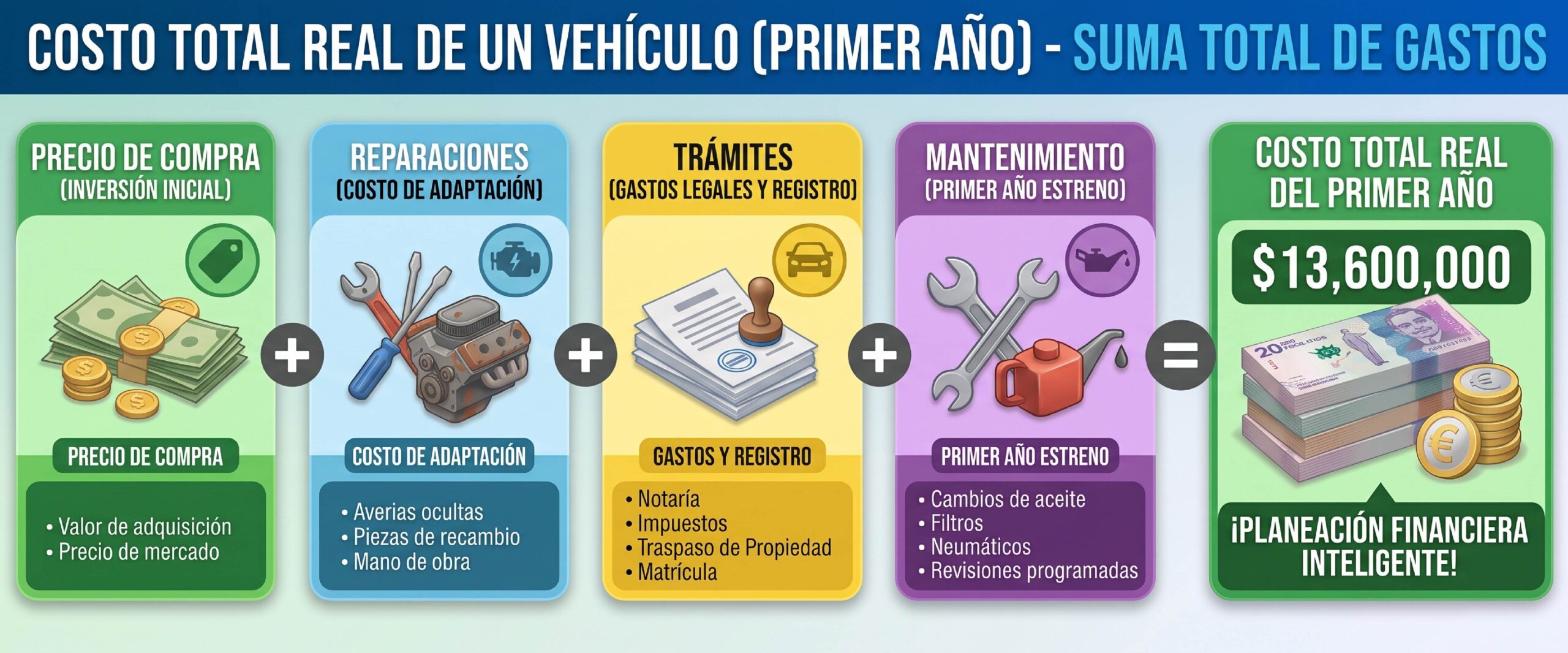 Cómo calcular el costo total de una camioneta barata de segunda.